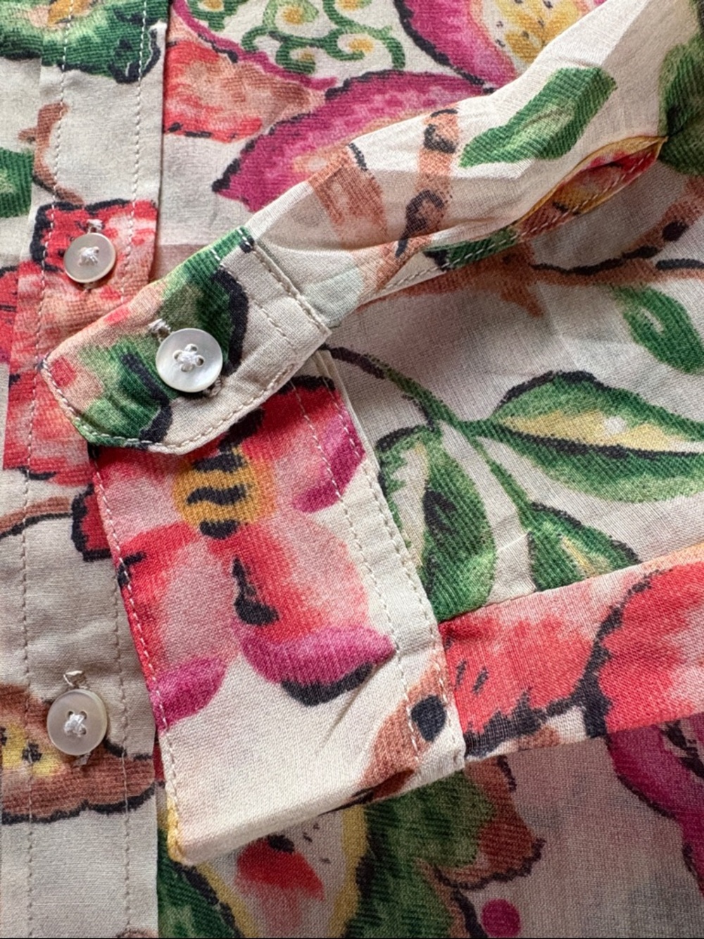 Sezane Piero blouse size 34. Lightweight cotton/silk blend. Like new condition - Picture 3 of 5